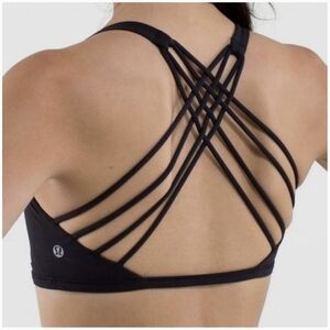 lululemon athletica Black Multi-Strap Sports Bra New Without Tags. Size 14